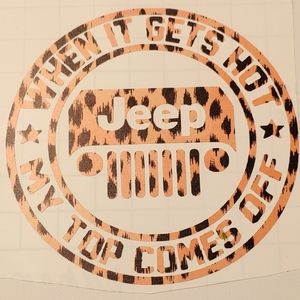 Jeep Leopard Print Vinyl Decal